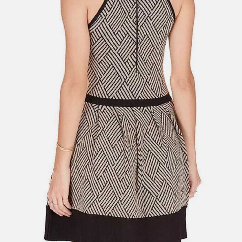 Parker Gold Metallic & Black Knit Sleeveless Dres… - image 3