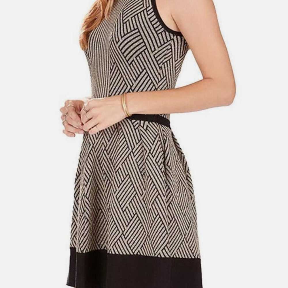 Parker Gold Metallic & Black Knit Sleeveless Dres… - image 4