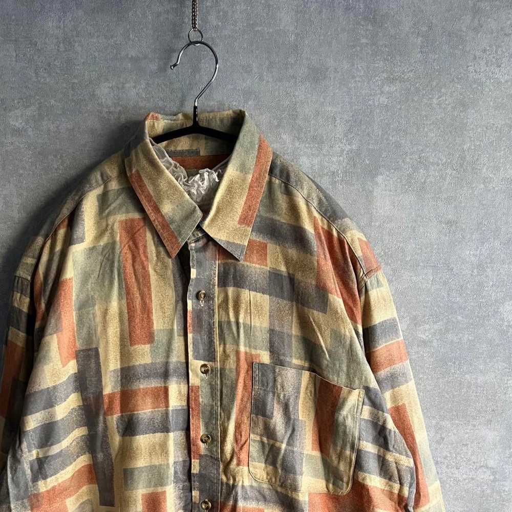 Vintage patterned shirt. Rare retro used item. - image 2