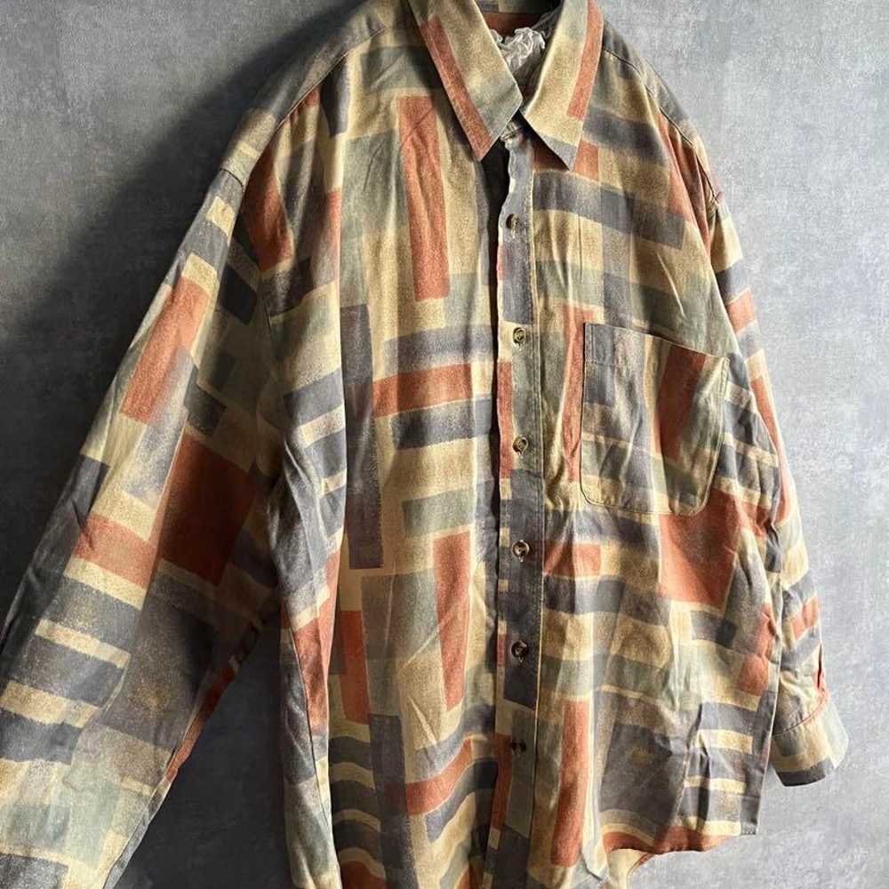 Vintage patterned shirt. Rare retro used item. - image 6