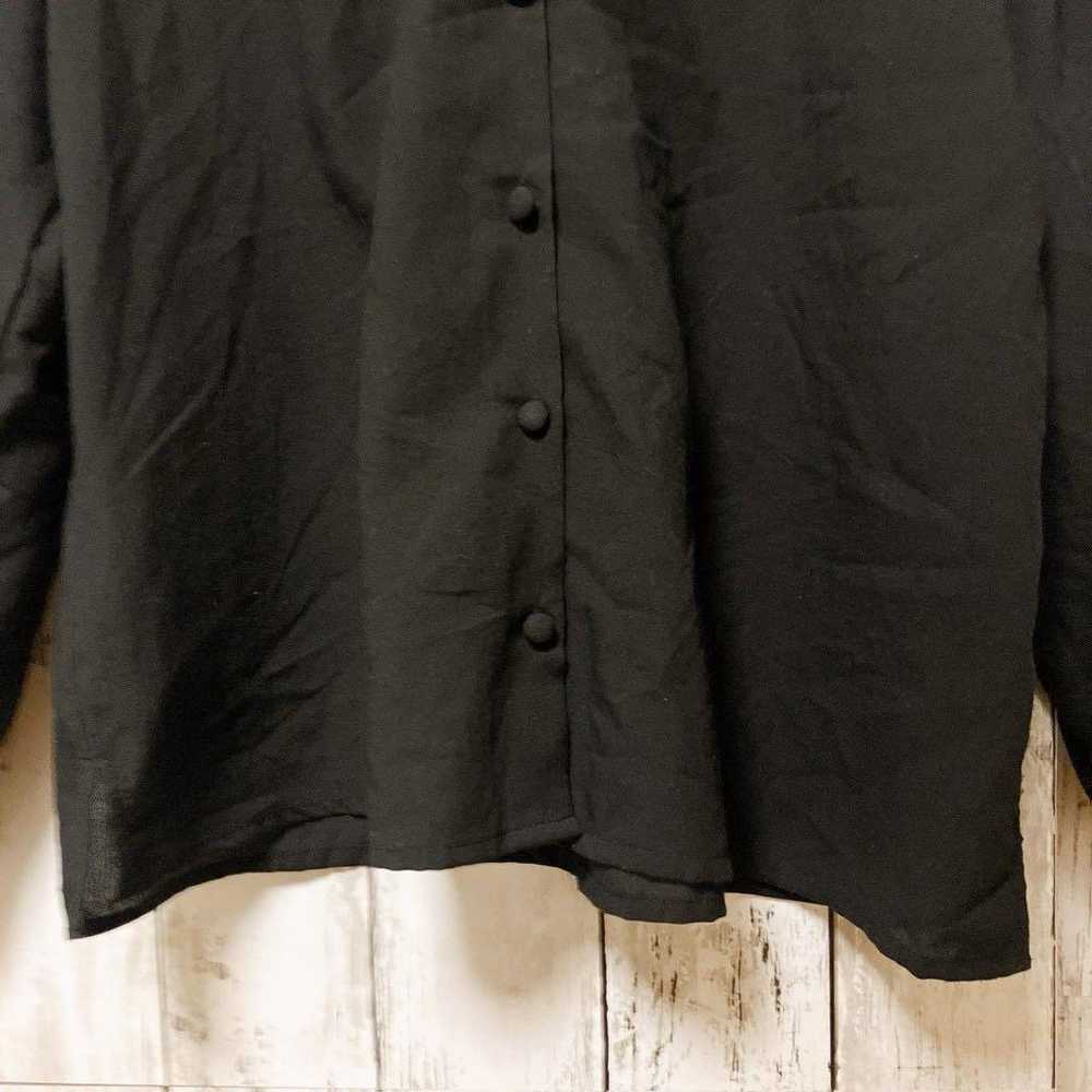 【Samansa Mos2】T-shirt F size Black Front button - image 5