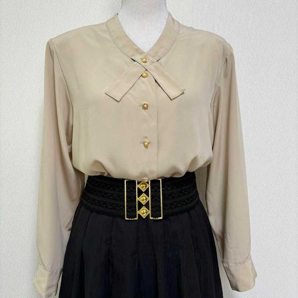 Vintage elegant clean blouse retro made in Japan … - image 1