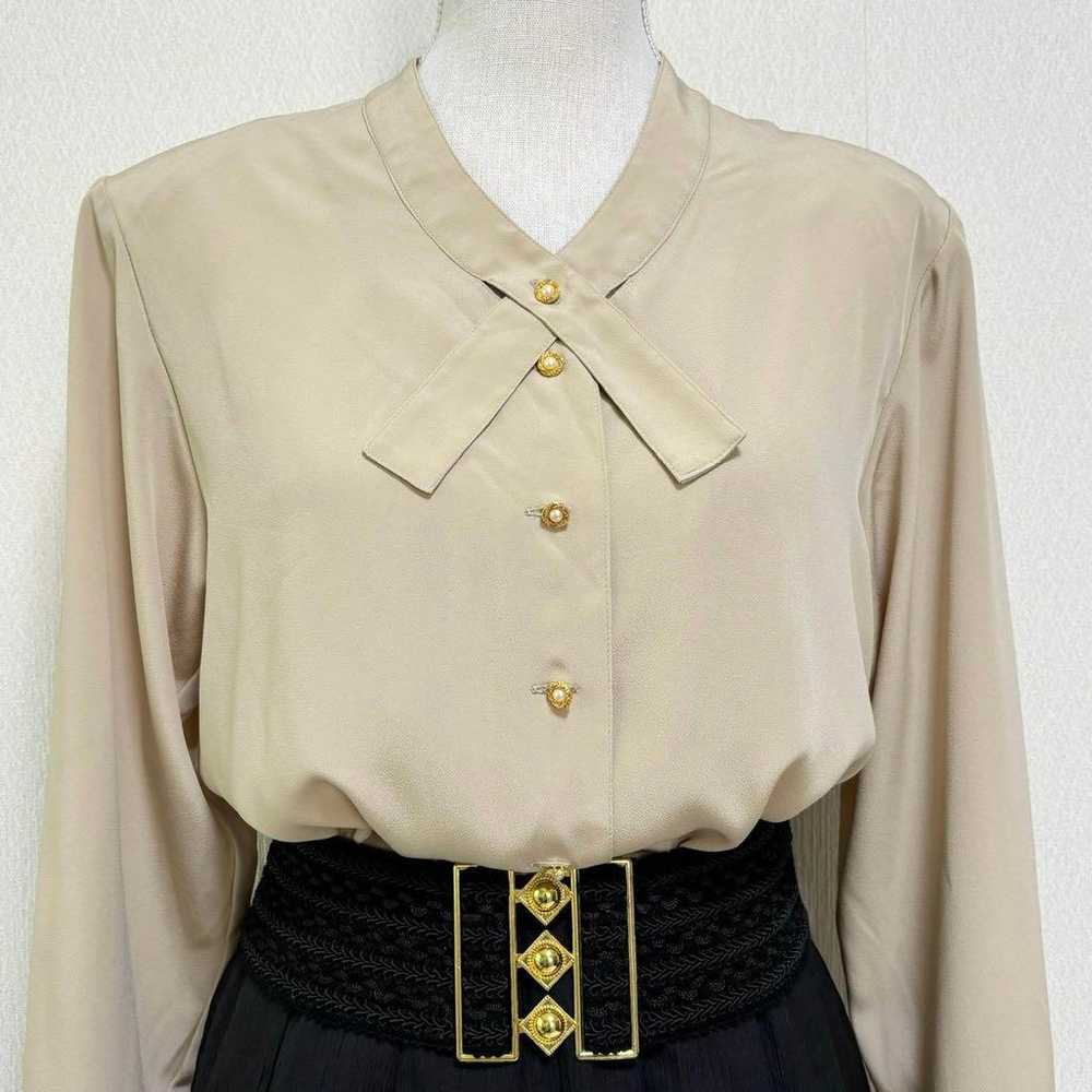 Vintage elegant clean blouse retro made in Japan … - image 3