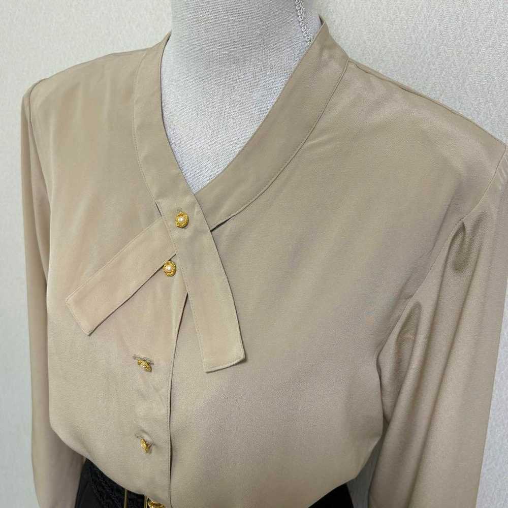 Vintage elegant clean blouse retro made in Japan … - image 7