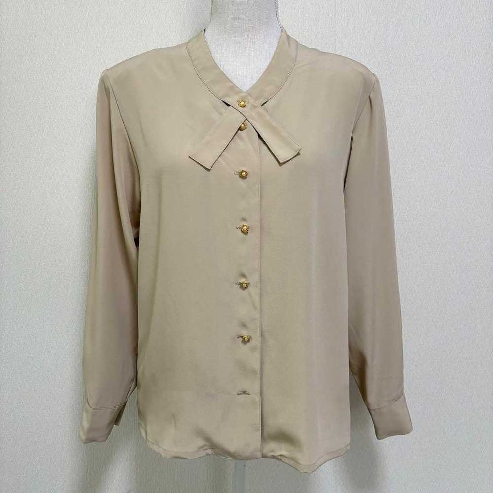 Vintage elegant clean blouse retro made in Japan … - image 8