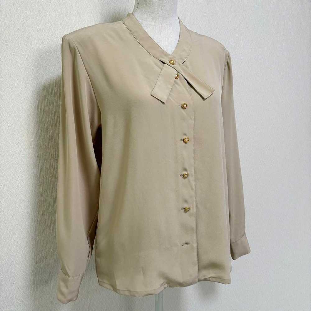 Vintage elegant clean blouse retro made in Japan … - image 9