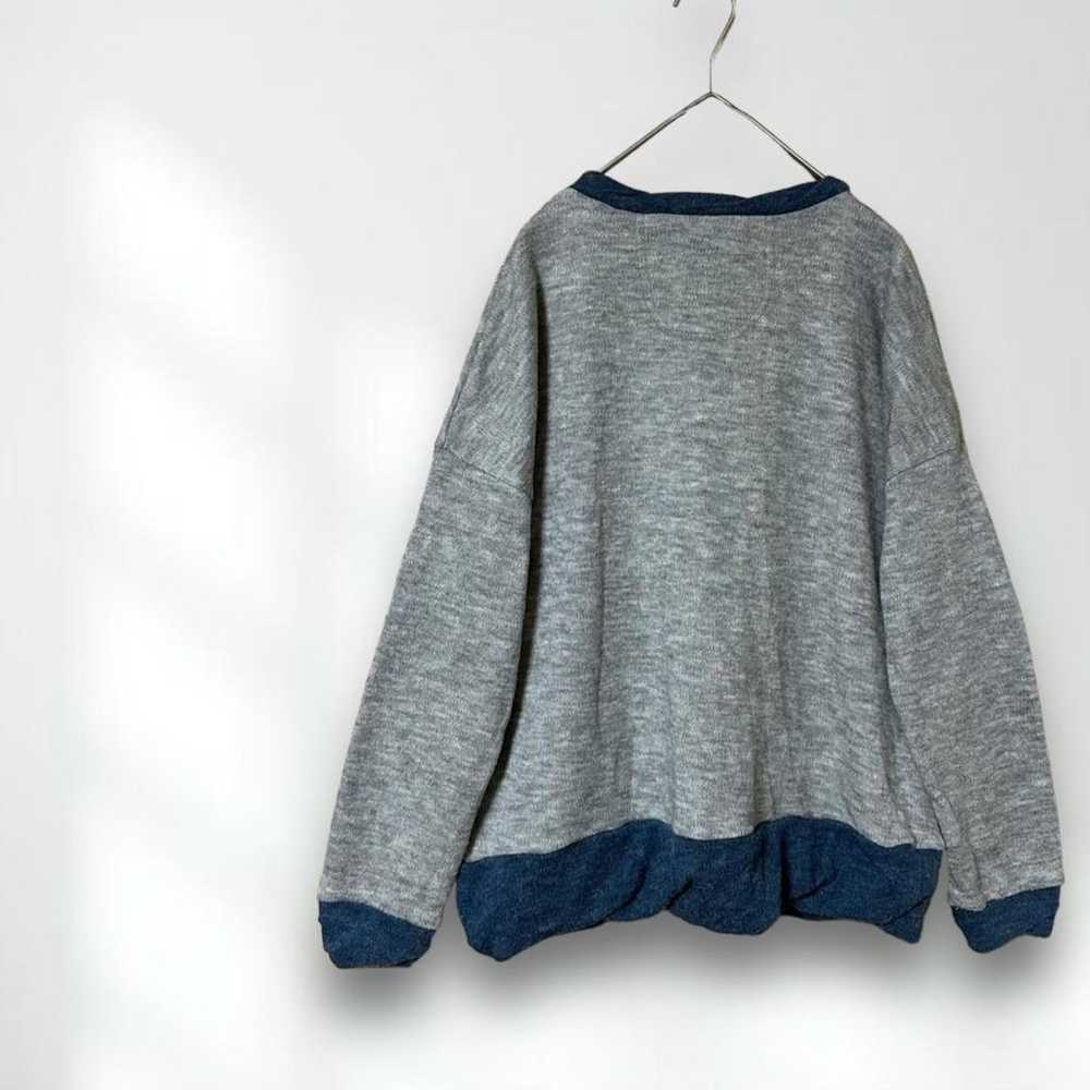 EM38【CLN】Cut and Sewn Top Free Size Gray U-Neck P… - image 5