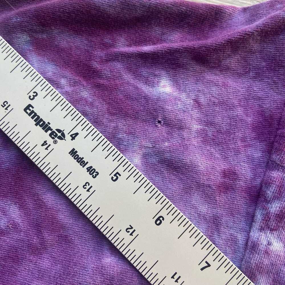 Vintage y2k 2000s Purple Orange Tie-Dye Anvil T-S… - image 3