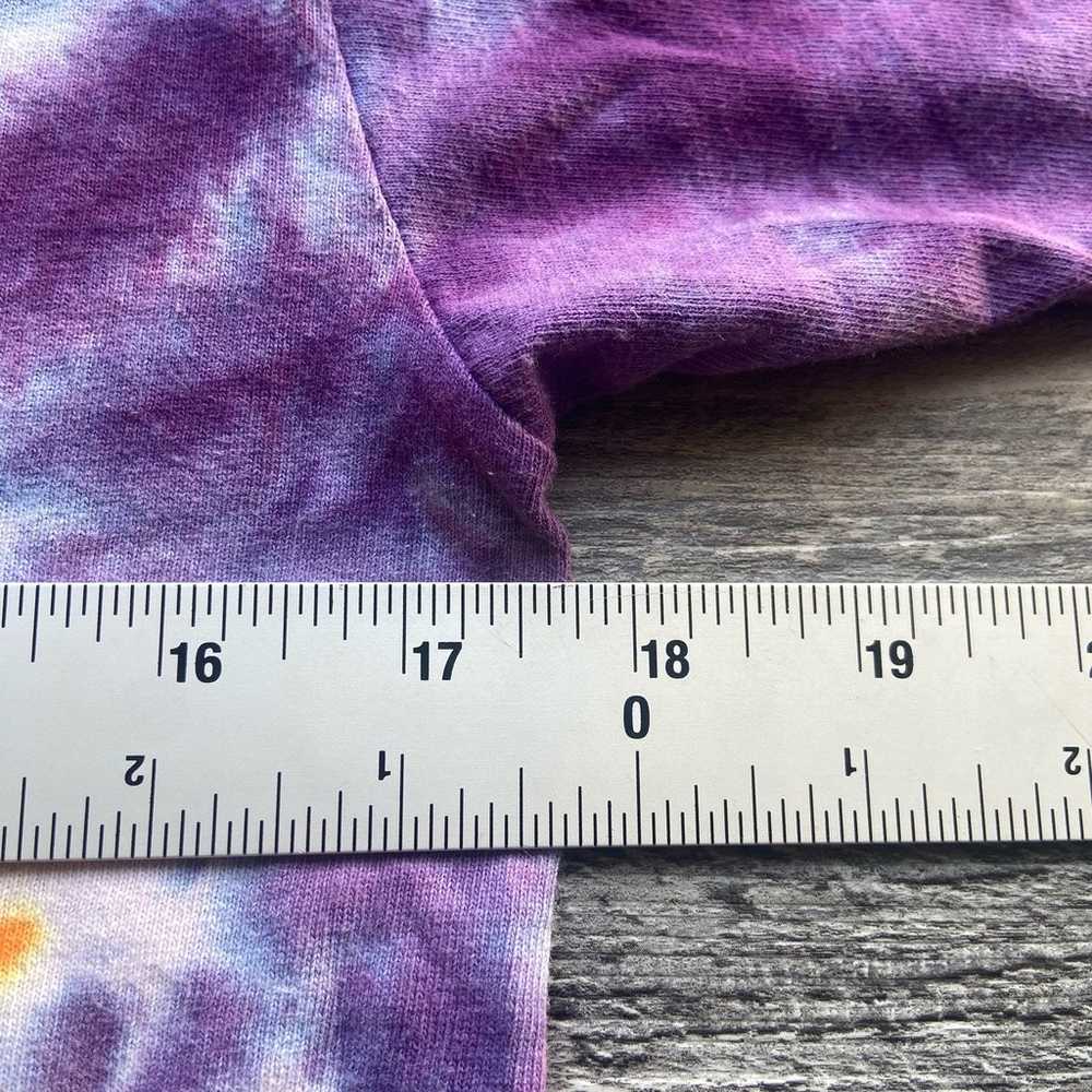 Vintage y2k 2000s Purple Orange Tie-Dye Anvil T-S… - image 5