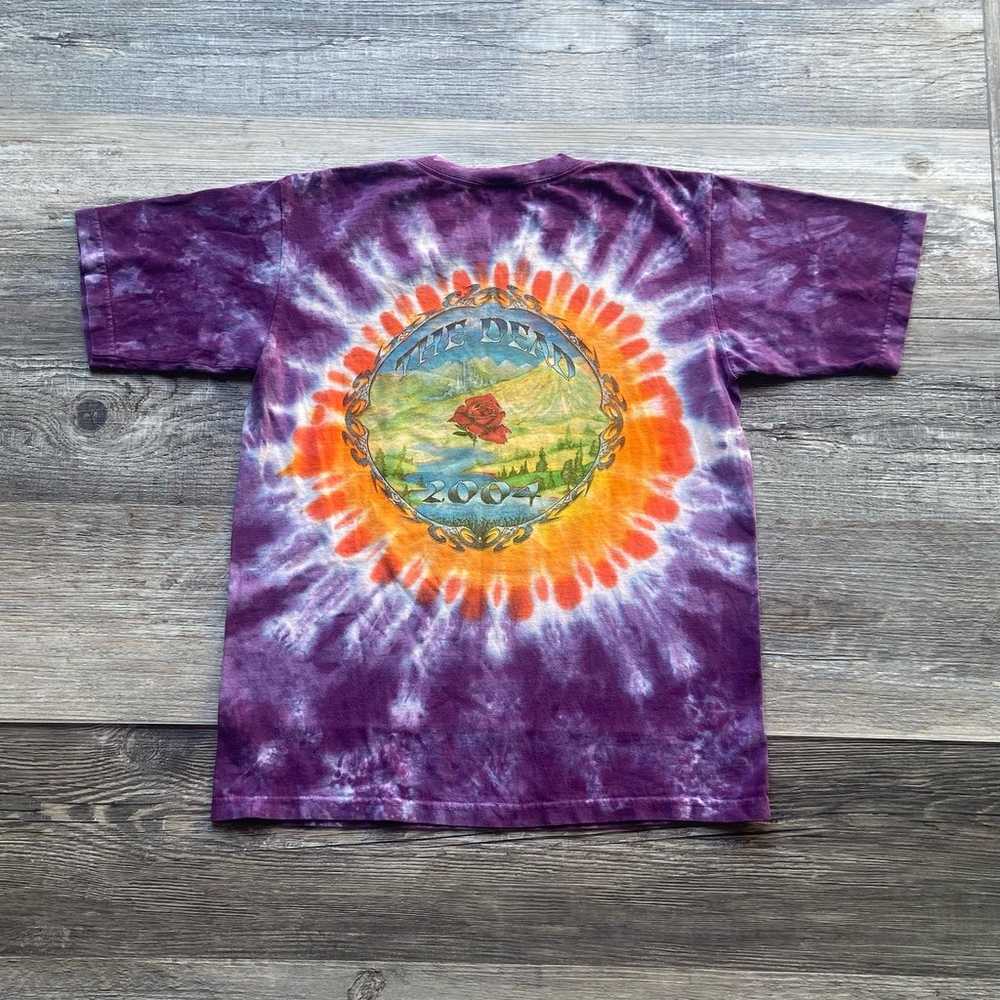 Vintage y2k 2000s Purple Orange Tie-Dye Anvil T-S… - image 7