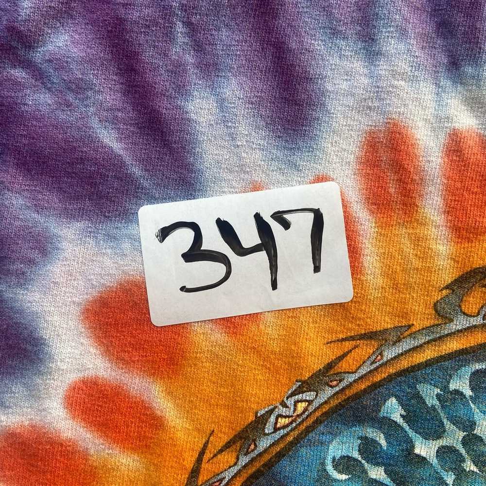 Vintage y2k 2000s Purple Orange Tie-Dye Anvil T-S… - image 8