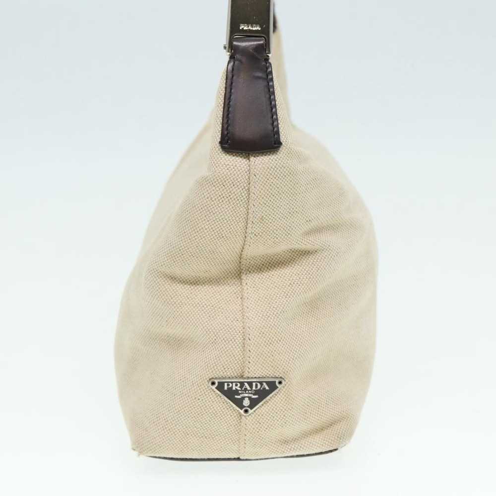 Prada PRADA Shoulder Bag Canvas Beige Brown Silve… - image 4