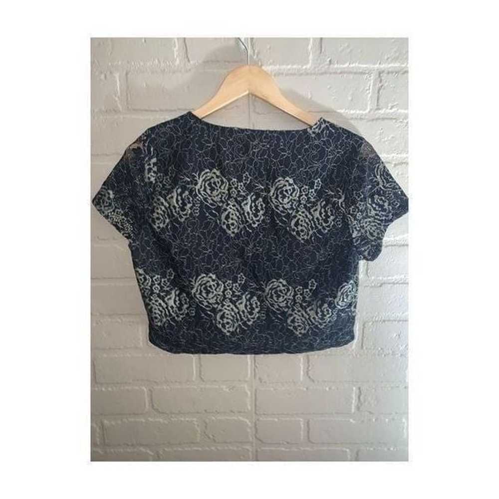 Vintage Lace Cropped Baby Tee Medium - image 2