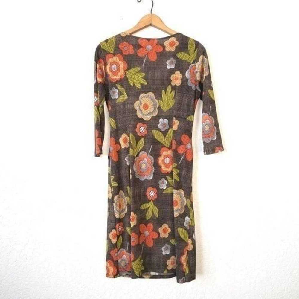 Clara Sun Woo Faux Wrap Flower Dress Size Small - image 5