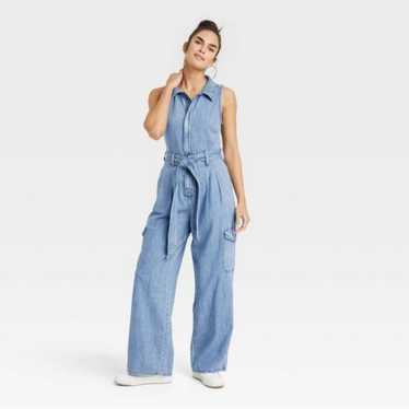 Universal thread cargo denim jumpsuit 4