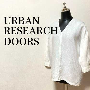 URBAN RESEARCH DOORS Linen V-Neck Wide Pullover L… - image 1