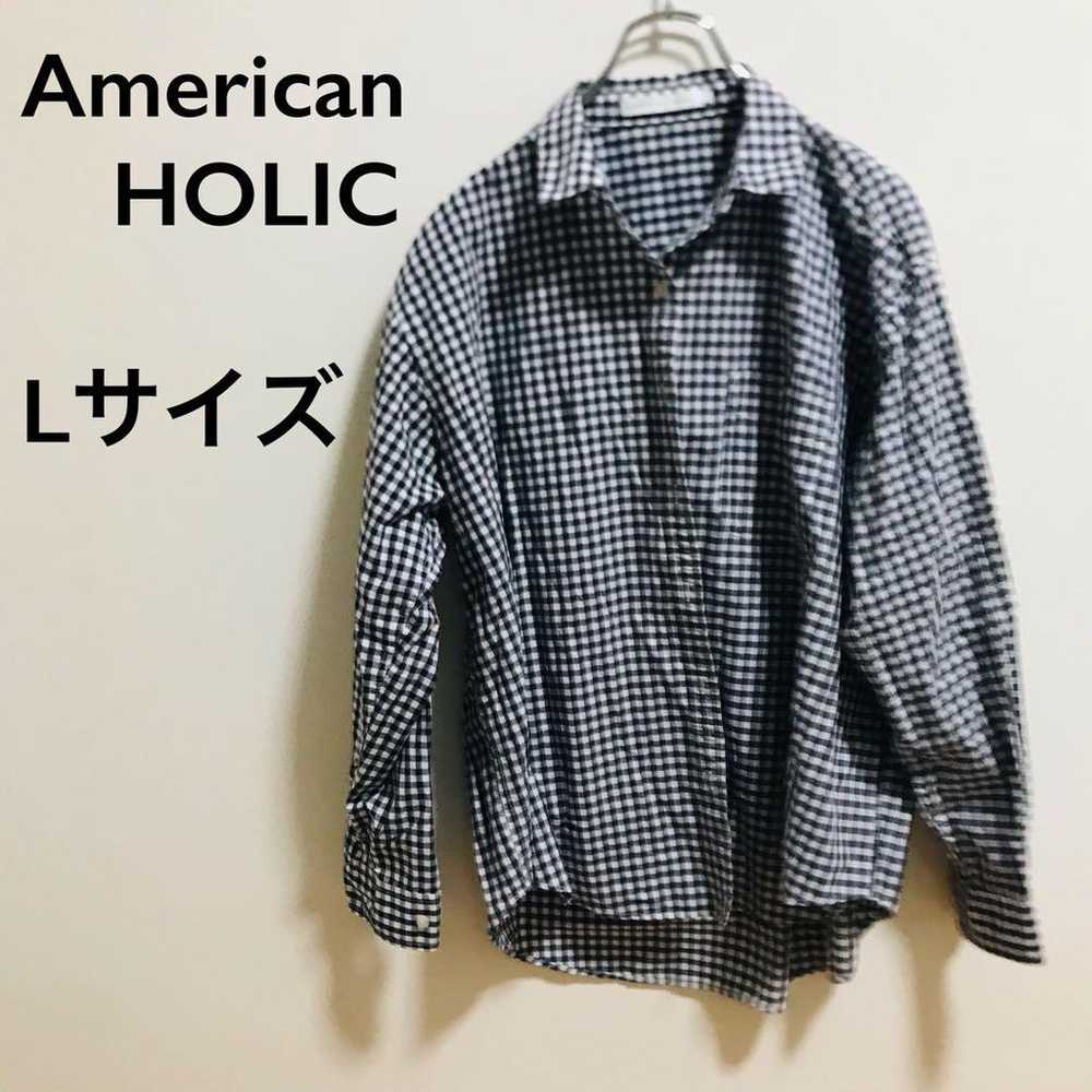 【American HOLIC】Check shirt Gingham 100% cotton L… - image 1