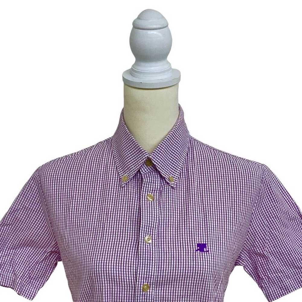 Courreges check pattern blouse shirt casual M - image 3