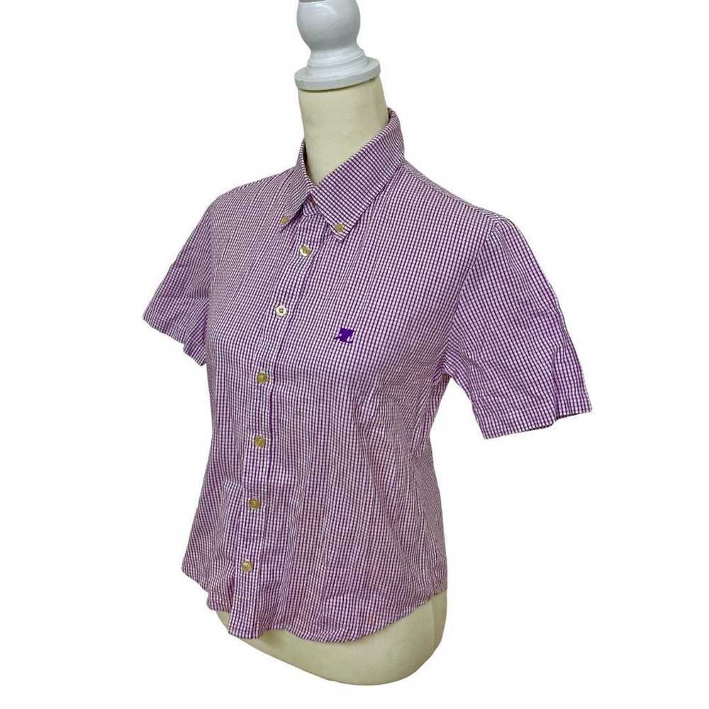 Courreges check pattern blouse shirt casual M - image 5