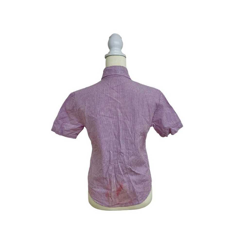 Courreges check pattern blouse shirt casual M - image 7