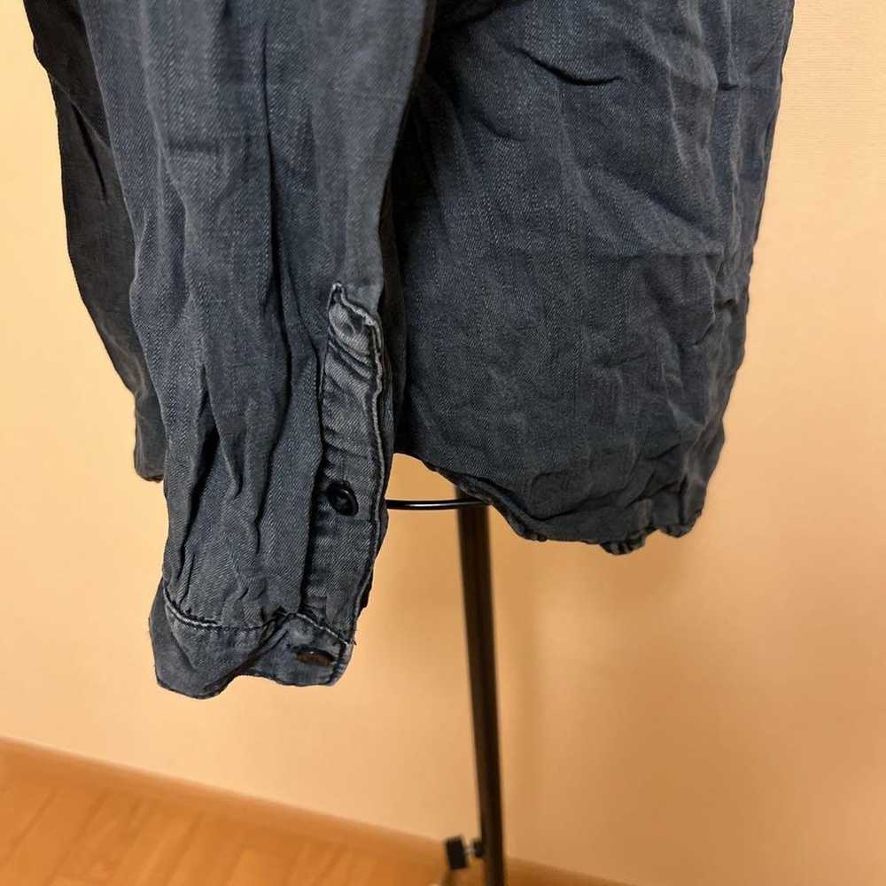 【GAP】Denim shirt blouse/High neck/Long sleeve/Vin… - image 6