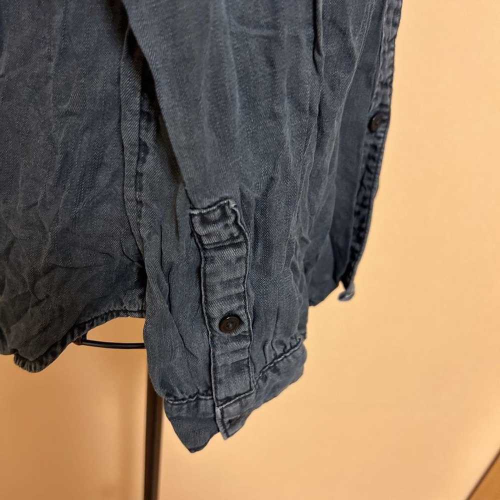 【GAP】Denim shirt blouse/High neck/Long sleeve/Vin… - image 8