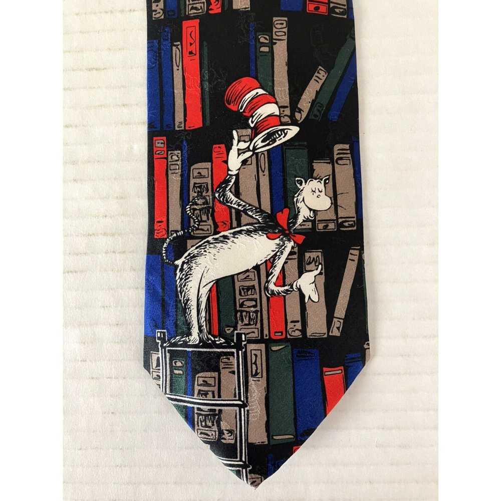 Vintage Dr. Seuss Men's Necktie Tie Silk Satin Th… - image 1