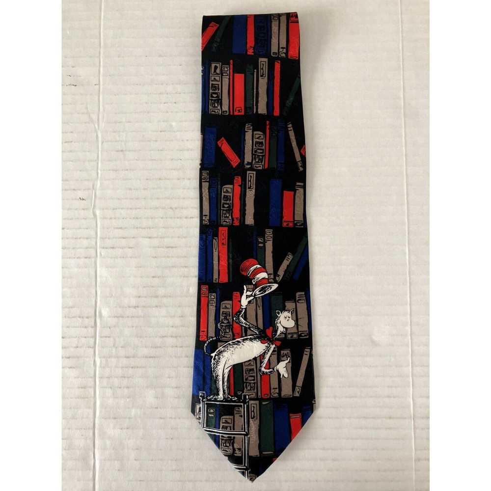 Vintage Dr. Seuss Men's Necktie Tie Silk Satin Th… - image 2