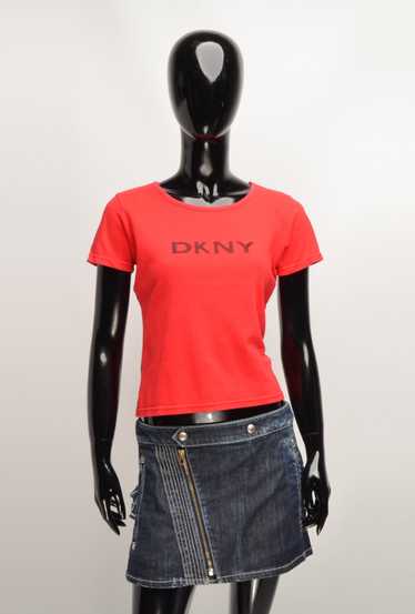 DKNY × Vintage Vintage DKNY 90's Y2K Red Logo Crop