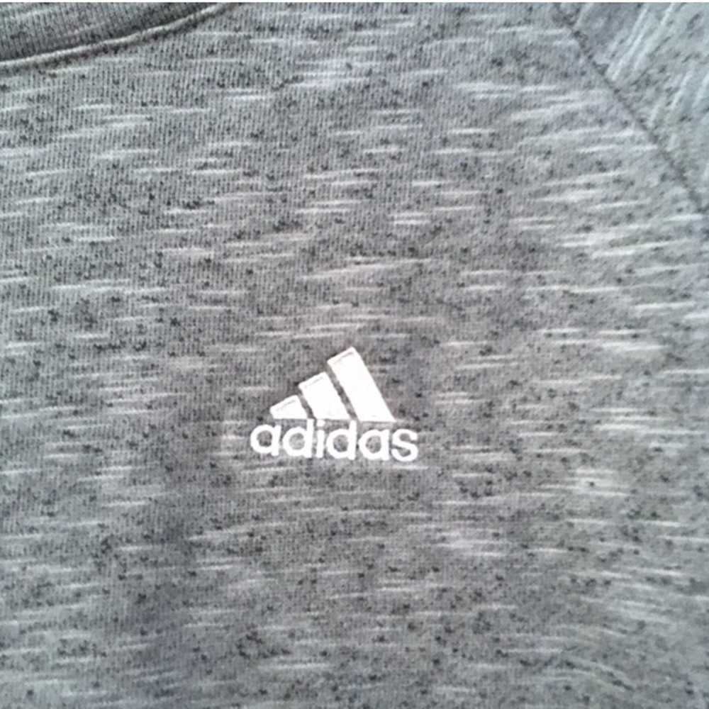 Adidas 3-Stripe Sweatshirt Dress Long Sleeve Grey… - image 5