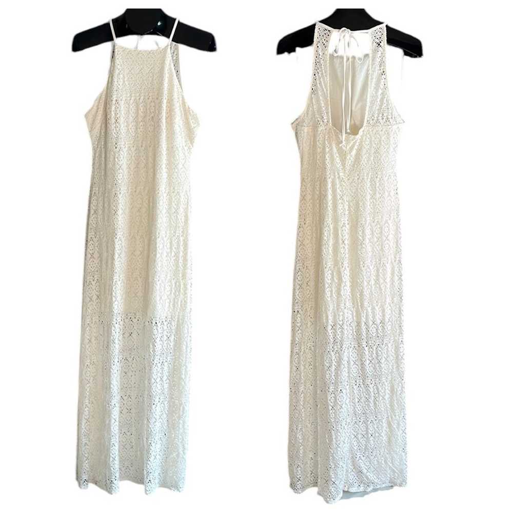 Bisou Bisou Off White Maxi Illusion Lace Summer D… - image 1