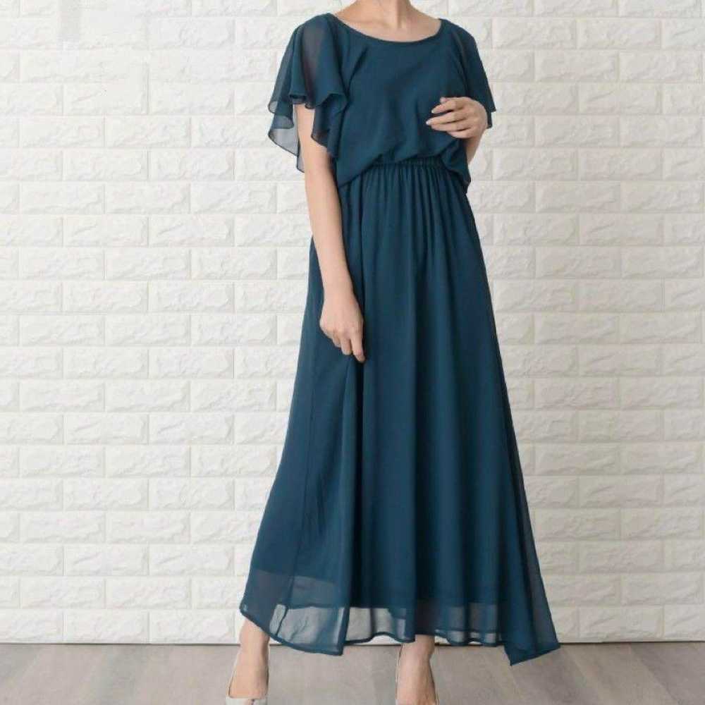 Flare Sleeve Chiffon Floor-Length Formal One-piec… - image 1