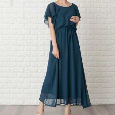 Flare Sleeve Chiffon Floor-Length Formal One-piec… - image 1