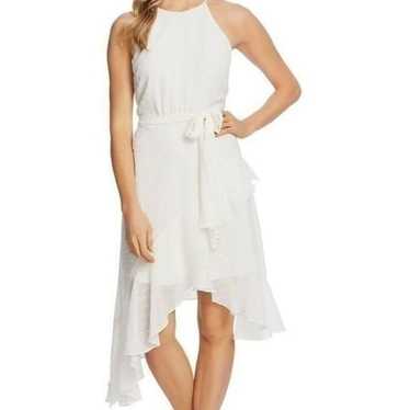 CeCe Cascade Ruffle Sleeveless Halter Dress