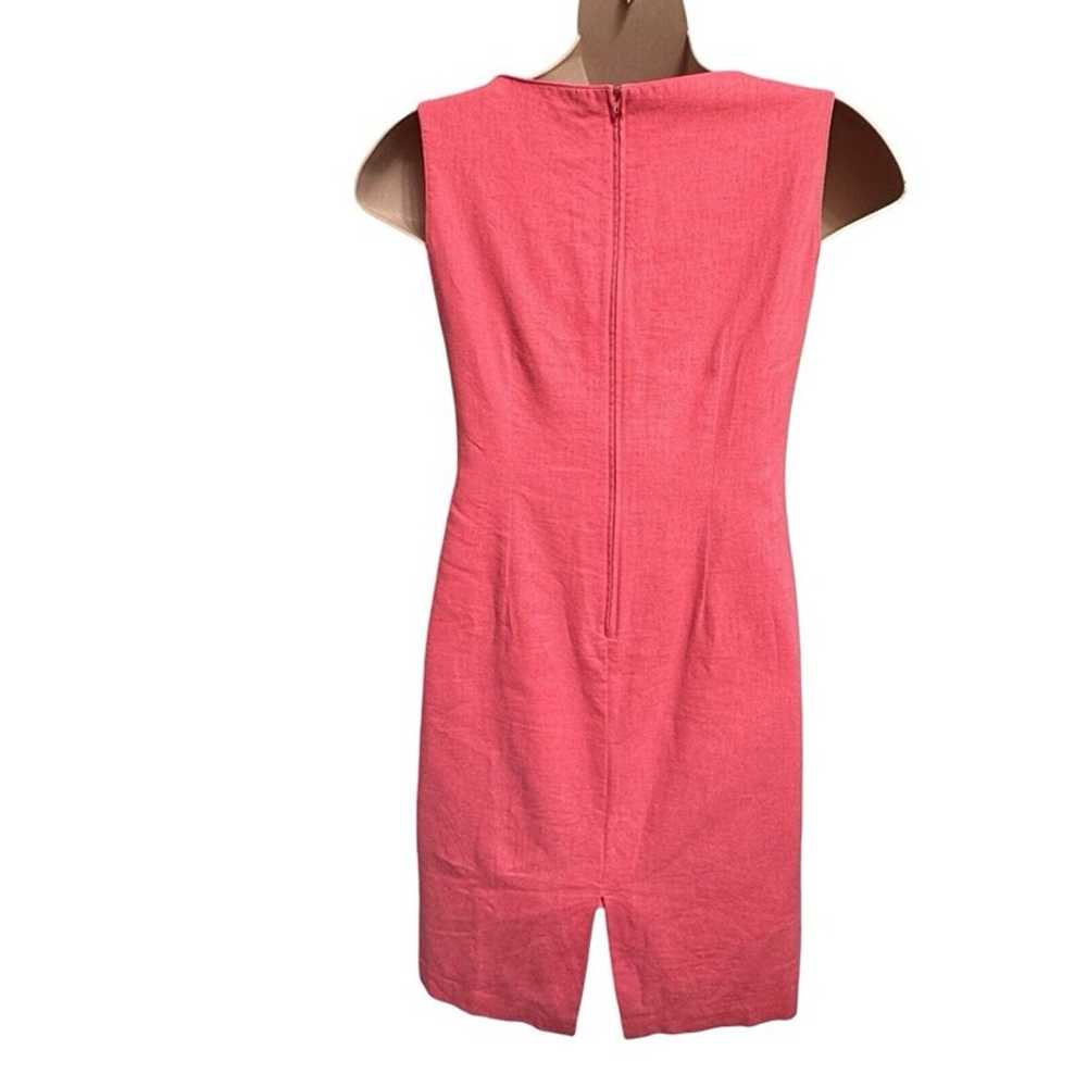 SAG HARBOR Linen Sheath Dress Women Sz 12 Pink Be… - image 2