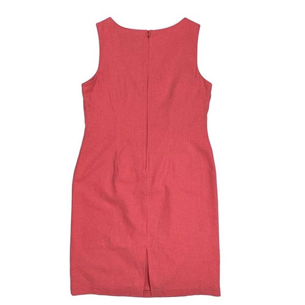 SAG HARBOR Linen Sheath Dress Women Sz 12 Pink Be… - image 4