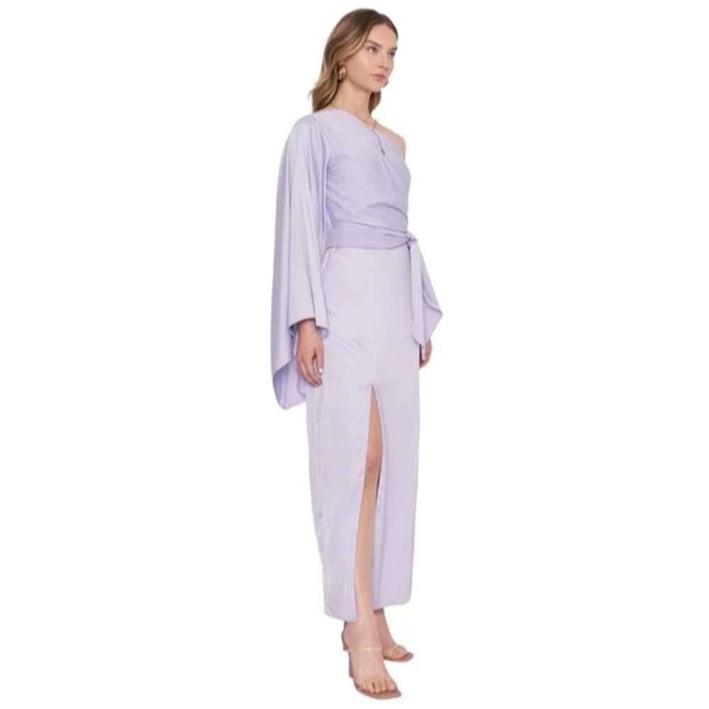 Dee Elly lavender one shoulder wrap dress - image 2