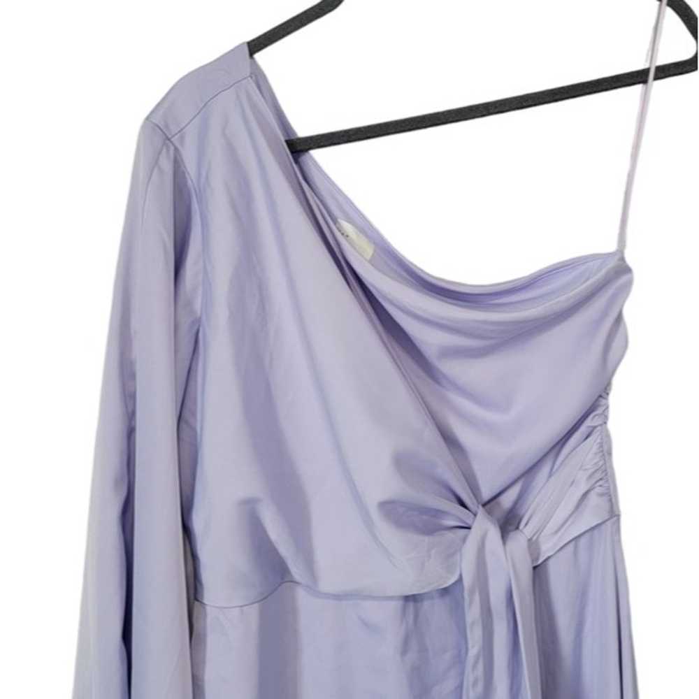 Dee Elly lavender one shoulder wrap dress - image 4