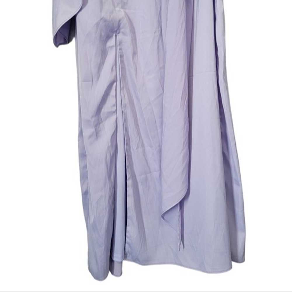 Dee Elly lavender one shoulder wrap dress - image 5