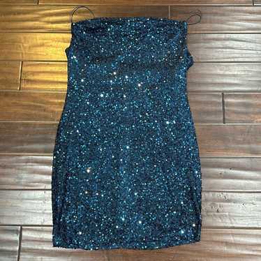 Sparkly Blue mini dress