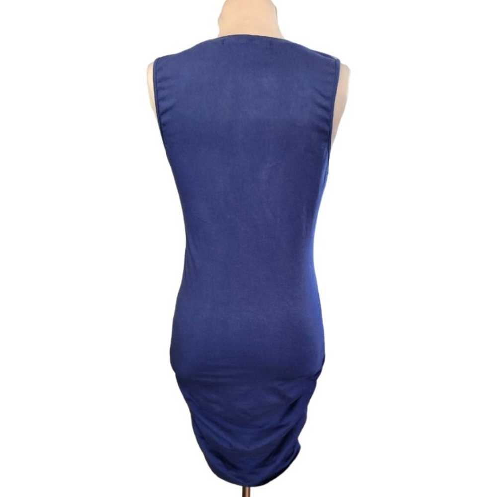 MICHAEL STARS navy blue ruched cotton tank dress … - image 5