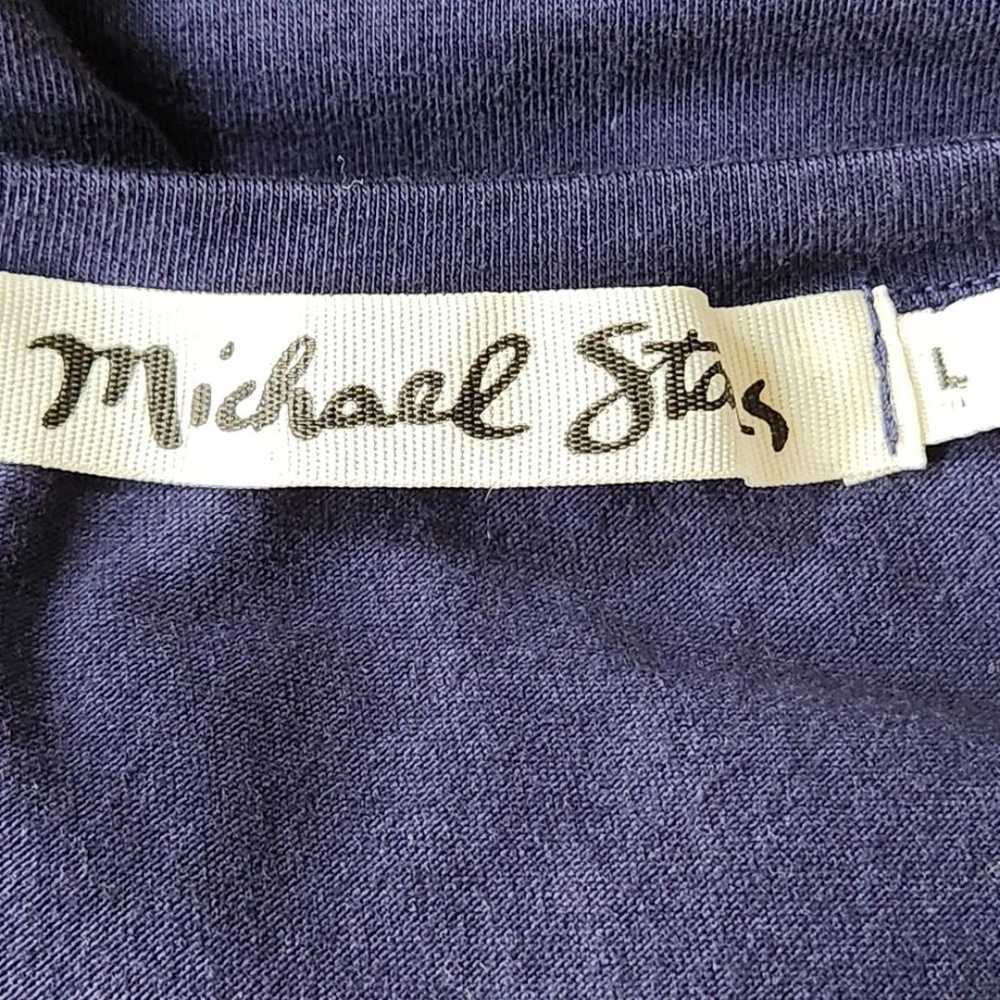 MICHAEL STARS navy blue ruched cotton tank dress … - image 8