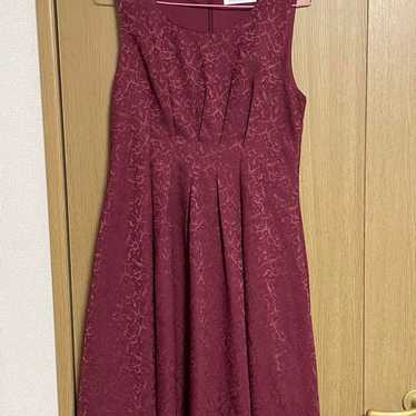 Wedding ceremony Guest Dress Wine Red