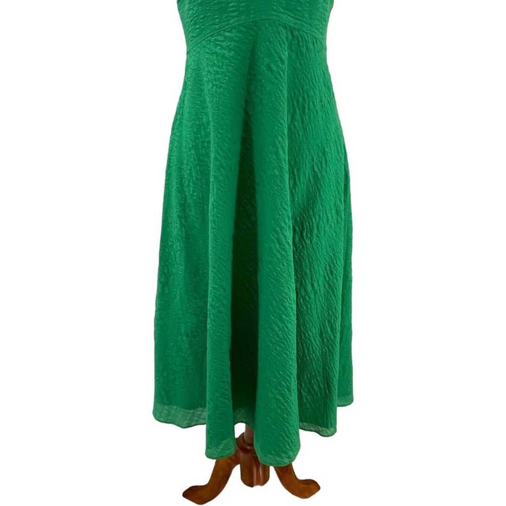 J.Crew Emerald Green Seersucker Sleeveless Halter… - image 4