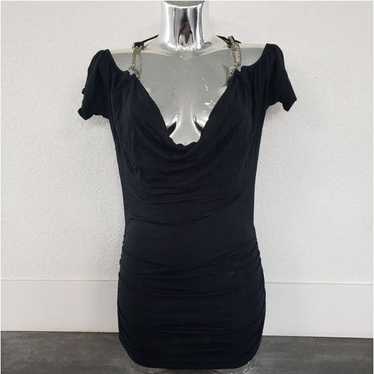 Black Chain Detailed Wet Seal Mini