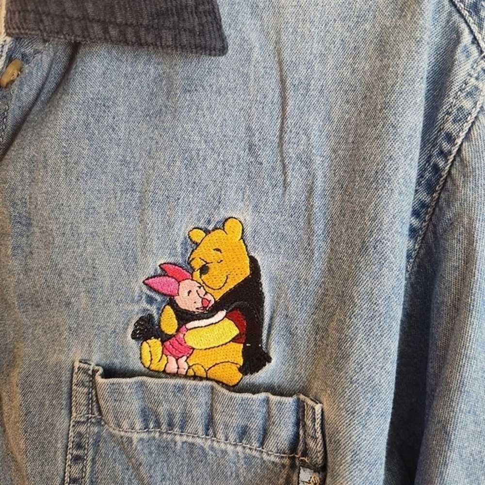 Vintage Disney Winnie The Pooh Denim Button Shirt… - image 4