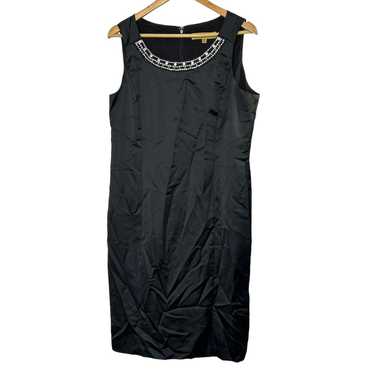 NIPON BOUTIQUE Black Sleeveless Sheath Dress Jewel