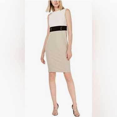 CALVIN KLEIN Womens Sleeveless Color Block Sheath… - image 1