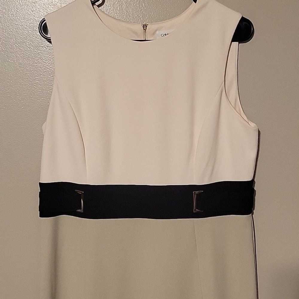 CALVIN KLEIN Womens Sleeveless Color Block Sheath… - image 3