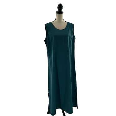 Coldwater Creek Sleeveless Maxi Dress XL Teal Gree